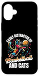 iPhone 16 Plus Love Cats and Basketball - Easily Distracted Case