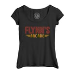 T-Shirt Femme Col Echancré Flynn's Arcade Geek Jeux Video Science Fiction Film