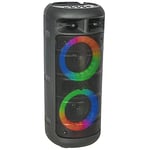 Party Light & Sound - Enceinte Active Portable sur Batterie USB Bluetooth Party ALFA-2600 200W avec Boomers Lumineux