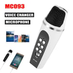 MC093 4-Mode Voice Changer Microphone Mic for Android iOS Smartphone PC White