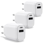 WAYTEX Pack de 3 Chargeurs Rapide Double USB-C et USB 30W pour Smartphone, Tablette, Ordinateur Portable, 1 Port USB-C + 1 Port USB-A, QC 3.0+PD Puce IC pour Charge sécurisée et Protection Batterie