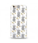 Coque Iphone 7 PLUS Iphone 8 PLUS Marbre ananas geometrique blanc dore or