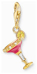 Thomas Sabo 1931-565-9 Red Cocktail Glass Charm | Gold Jewellery