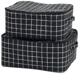 Argos Home Pack of 2 Monogrid Clothing Storage Bags - Black