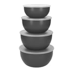 KitchenAid 4pc Meal Prep Bowls Set with Lids - Charcoal Grey