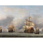 Artery8 The Capture Of The Royal Prince Battle At Sea Premium Wall Art Canvas Print 18X24 Inch