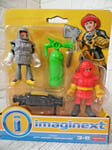 FISHER PRICE IMAGINEXT CFC15 CITY AIRPORT FIREFIGHTERS FIGURE SET **FREE P&P**