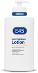 E45 Moisturising Lotion 500 ml - Dermatological Body 500 (Pack of 1) 