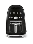 Smeg Dcf02 Retro Style Drip Coffee Machine, 1.4 Litre Tank - Black