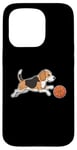 Coque pour iPhone 15 Pro Beagle jouant au basket-ball Beagles Chien