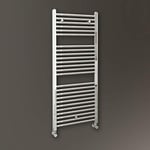 Kibath L408503 Sèche-serviettes radiateur à intégrer dans circuit d'eau chaude, tubes en acier avec finition chromée 1200 x 500 cm, compatible avec réseau de chauffage standard, chrome brillant