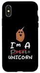 Coque pour iPhone X/XS Funny Potato I'm A Potato Unicorn Funny Patate Unicorn Memes