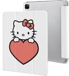 Étui Pour Ipad Pro 2021 Hello Kitty 12,9 Pouces, Type Ordinateur Portable, Support À Trois Volets Avec Porte-Stylo, Réveil/Veille Automatique