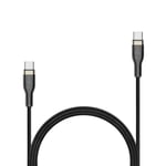 Fixed Metal USB-C til USB-C PD Kabel 100W - 1.2m - Svart