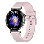 Knauermann Pro 3 Mini (2024) Noir - Montre Santé Smart Watch avec Fonction Téléphone - ECG + HRV et Fonction SOS - Écran AMOLED - BT Bluetooth - Apnée du Nuit - Bracelet en Silicone Rose 14, Rose,