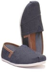 Toms Classic 10009758 Womens Blue Canvas Slip On Woens Trainer Navy UK 3 - 8