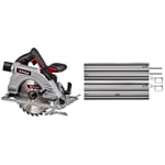 Einhell Scie circulaire portative sans fil TE-CS 18/190 Li BL-Solo Power X-Change (moteur sans charbon, réglage sans outil,vendue sans batterie ni chargeur) Livré avec Rail de Guidage 100cm