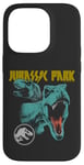 Coque pour iPhone 14 Pro Jurassic World T-Rex Rock Band Distressed Logo