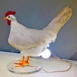 Led Ägglampa Resin Kyckling Ägglampa Bordslampa Ljus 3d Höna som lägger ägg A ~