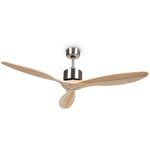 Klarstein - Santa Elena ventilateur de plafond 52" 9.060m³/h 3 pales en bois véritable - Bouleau