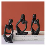 HUHAA Sculpture en résine penseur Personnage Statue Abstraite Art Style européen pour la décoration intérieure étagère de Bureau Moderne décoration de Bureau