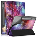 Lenovo Tab P12 Tri-Fold Deksel i Kunstskinn med Penneholder - Galaxy