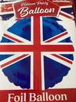 18" UNION JACK FLAG HELIUM FOIL BALLOON PATRIOTIC KING CORONATION JUBILEE