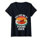 Womens Funny Peking Duck Lover V-Neck T-Shirt