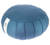 Tierra Zen ME001F Kapok Coussin de Méditation Rond Coton Bleu Roi 20 x 17 cm