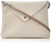 Pieces Filina Leather Cross Over Bag, Sac bandoulière - Gris (Chrome Grey)