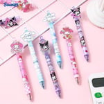 Set 6 Sanrio Japanese Anime Cinnamoroll  Kuromi  Melody Black Ink 0.5 mm Pens