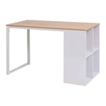 vidaXL Writing Desk 120x60x75 cm Oak and White HOT