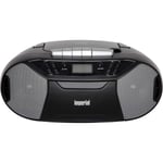 Imperial - PBB 1 Compacte bærbar ghettoblaster med cd-afspiller, kassettebåndoptager og FM-radio - 22-325-00