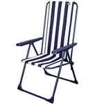 AKTIVE 62615 62615-Chaise Pliante 5 Positions Garden 59 x 59 x 105 cm, Tube en Aluminium + térylène, Marinera Haute, 60 x 59 x 103 cm