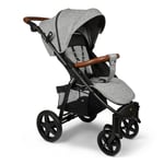 Pushchair Abenti Arezzo Pram Stroller Buggy Footmuff Rain Cover Baby Grey