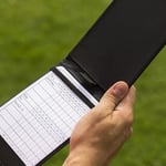 Premium Leatherette Golf Score Card Holder Flip Style INC FREE PENCIL