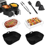 Air Fryer Accessories, 8 PCS for Ninja Dual Air Fryer AF300UK AF400UK, Includin