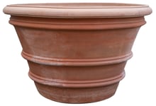 Biscottini Vase Terre Cuite Fait Main Lisse Pot de Fleur Grande Plantes Ext