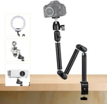 Support de Bureau pour Appareil Photo sur trépied Bras articulé Flexible à 360 ° avec vis 3/8 '' et vis 3/8 '' à 1/4 '' pour appareils Photo Reflex numériques Projecteur Anneau Lumineux(M)(Q402)