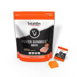 VITALDIN Sport Power Gummies BCAA – Muscle Protection & Recovery – 2 gr of Branched Chain Amino Acids BCAAs Ratio 2:1:1 per Serving + Vitamin B6 – 30 Chewable Gummy Bites – Orange Flavour – Vegan