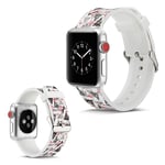 Apple Watch Series 5 40mm camouflage silikoninen kellonauha - Musta Ja Monivärinen