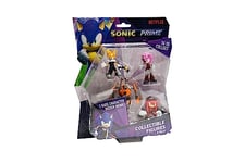 BANDAI Sonic Prime Collectable Figures 5 Pack Set 1 | 5 6.5cm Sonic The Hedgehog Models Based On The Sonic Prime Netflix TV Show | Sonic Toys Make Great Gaming Merchandise For Adults And Kids