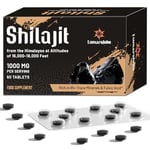 Lumarejebo Shilajit Tablets 30,000 mg, 100% Pure High Strength Himalayan Shilajit Tablets, Rich in 60% Fulvic Acid and 85+ Trace Minerals, Energy and Immune Support (60 Tablets)