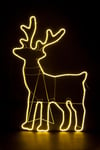 Neon Rope Light Silhouette Christmas Standing Reindeer Outdoor Wall Garden Decor