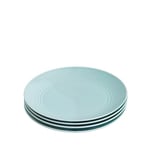 Royal Doulton Plates, Stoneware, Designed to Mix & Match, Gordon Ramsay Maze Plate 22cm 8.7in Blue, Set of 4