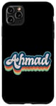 Coque pour iPhone 11 Pro Max Ahmad Prénom Garçon Style Vintage Années 70 80 Personnalisé