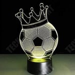 TD® Lampe optique poser décoratif tactile 7 couleur illusion optique modèle football King - faible consommation câble USB 3 piles AA