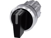 Siemens Switch With The Possibility Of Backlighting 22Mm Round Metal Black Short Tongue 3-Pos. I-O-Ii Without Spring Return 3Su1052-2Bl10-0Aa0