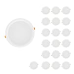 Spot LED Encastrable Plat Étanche 20W BLANC Transformateur Intégré (Pack de 20) - Blanc Chaud 2300K - 3500K - SILAMP