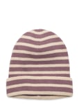 Mp Denmark Bergen Striped Beanie Lila